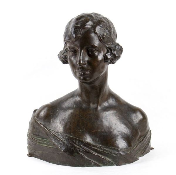 TORQUATO TAMAGNINI
(Perugia, 1886 - Roma, 1965) : Busto di giovane ragazza, Fine XIX Secolo...  - Asta ARTE MODERNA E CONTEMPORANEA DAL XIX AL XXI SECOLO Con una sezione dedicata all’arte a Roma tra le due guerre - Bertolami Fine Art - Casa d'Aste