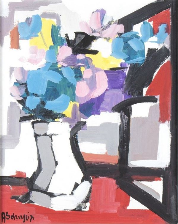 ACHILLE SDRUSCIA
Roma, 1910 - 1994 : Vaso di fiori...  - Auction ARTE MODERNA E CONTEMPORANEA DAL XIX AL XXI SECOLO Con una sezione dedicata all’arte a Roma tra le due guerre - Bertolami Fine Art - Casa d'Aste