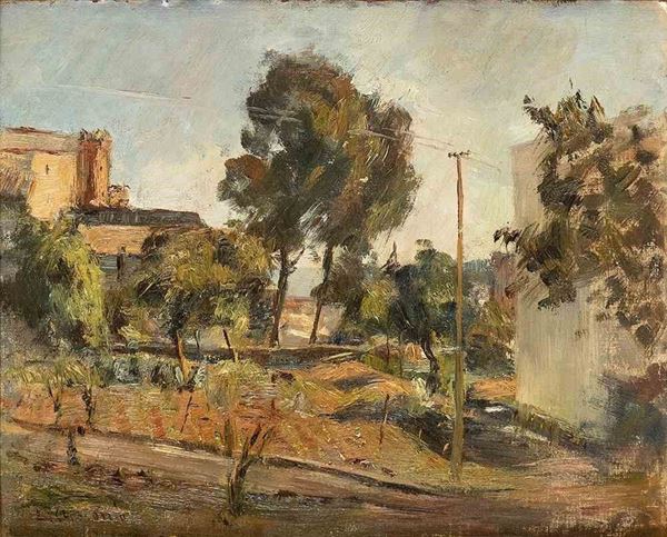 LUIGI CRISCONIO : Paesaggio...  - Asta ARTE MODERNA E CONTEMPORANEA DAL XIX AL XXI SECOLO Con una sezione dedicata all’arte a Roma tra le due guerre - Bertolami Fine Art - Casa d'Aste