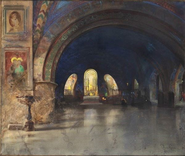 DANTE RICCI
Serra San Quirico, 1879 - Roma, 1957 : Interno di chiesa...  - Asta ARTE MODERNA E CONTEMPORANEA DAL XIX AL XXI SECOLO Con una sezione dedicata all’arte a Roma tra le due guerre - Bertolami Fine Art - Casa d'Aste