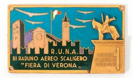 Italia, Regno Placca smaltata di aero raduno ...  - Auction Fashion & Luxury, Gioielli, Memorabilia, Militaria, Medaglie e Ordini Cavallereschi - Bertolami Fine Art - Casa d'Aste