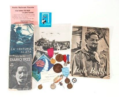 Italia, Regno, Italo Balbo, piccola raccolta di cimeli Trasvolate Atlantiche ...  - Auction Fashion & Luxury, Gioielli, Memorabilia, Militaria, Medaglie e Ordini Cavallereschi - Bertolami Fine Art - Casa d'Aste