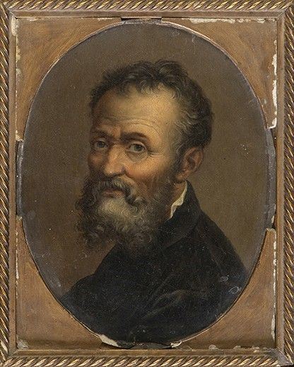 Artista anonimo, XVIII - XIX secolo - Ritratto di Michelangelo Buonarroti...