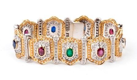 Chaumette, bracciale in oro giallo e bianco...  - Asta Fashion & Luxury, Gioielli, Memorabilia, Militaria, Medaglie e Ordini Cavallereschi - Bertolami Fine Art - Casa d'Aste