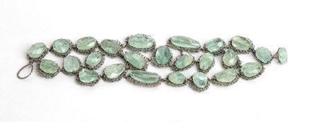 BRACCIALE MANCHETTE IN ACQUAMARINE E FILIGRANA DI FERRO ...  - Asta Fashion & Luxury, Gioielli, Memorabilia, Militaria, Medaglie e Ordini Cavallereschi - Bertolami Fine Art - Casa d'Aste