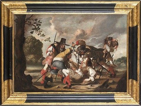 Scena di brigantaggio...  - Auction Dipinti, disegni, sculture e oggetti di antiquariato dal XV al XIX secolo - Bertolami Fine Art - Casa d'Aste