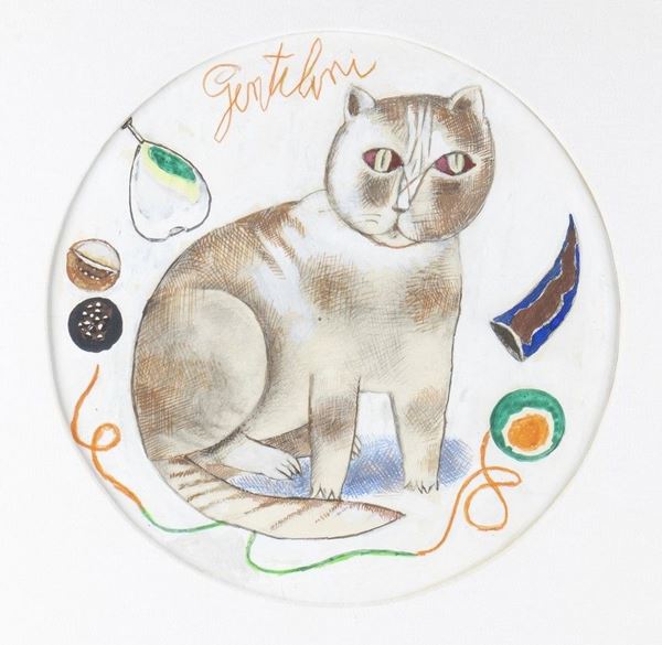 FRANCO GENTILINI : Gatto, 1975...  - Asta ARTE MODERNA E CONTEMPORANEA DAL XIX AL XXI SECOLO Con una sezione dedicata all’arte a Roma tra le due guerre - Bertolami Fine Art - Casa d'Aste