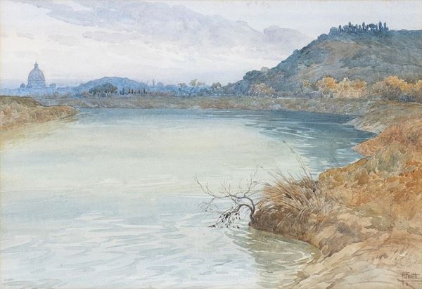 FILIPPO ANIVITTI
Roma, 1876 - 1955 : Roma vista dal Tevere...  - Auction ARTE MODERNA E CONTEMPORANEA DAL XIX AL XXI SECOLO Con una sezione dedicata all’arte a Roma tra le due guerre - Bertolami Fine Art - Casa d'Aste