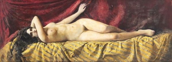 ROSARIO PULVIRENTI
Aci Sant'Antonio, 1899 - Varese, 1966 : Nudo di donna, 1925...  - Asta ARTE MODERNA E CONTEMPORANEA DAL XIX AL XXI SECOLO Con una sezione dedicata all’arte a Roma tra le due guerre - Bertolami Fine Art - Casa d'Aste