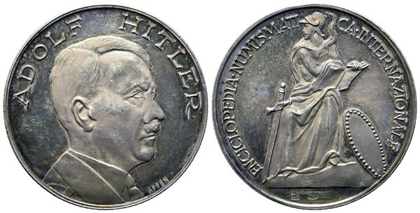 ITALIA. Adolf Hitler. Medaglia a cura dell'Enciclopedia Numismatica Internazion...