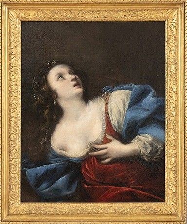 CARLO FRANCESCO NUVOLONE (Milano, 1609 - 1662) : Figura femminile (Maddalena in estasi?)...  - Asta Dipinti, disegni, sculture e oggetti di antiquariato dal XV al XIX secolo - Bertolami Fine Art - Casa d'Aste