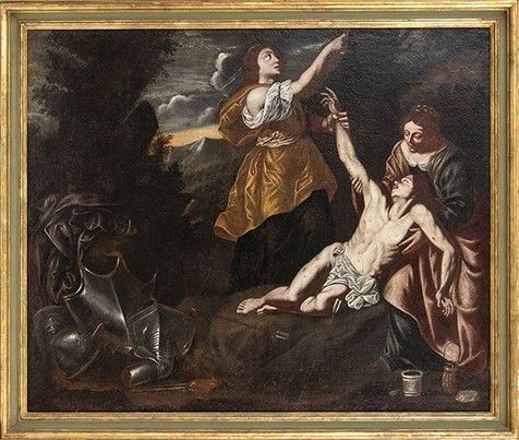 AGOSTINO BELTRANO (Napoli, 1607 - 1665) - San Sebastiano curato dalle pie donne...