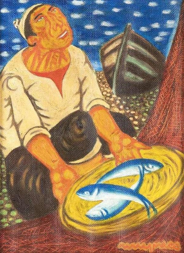 GIUSEPPE MIGNECO
Messina, 1903 - Milano, 1997 : Il pescatore...  - Auction ARTE MODERNA E CONTEMPORANEA DAL XIX AL XXI SECOLO Con una sezione dedicata all’arte a Roma tra le due guerre - Bertolami Fine Art - Casa d'Aste