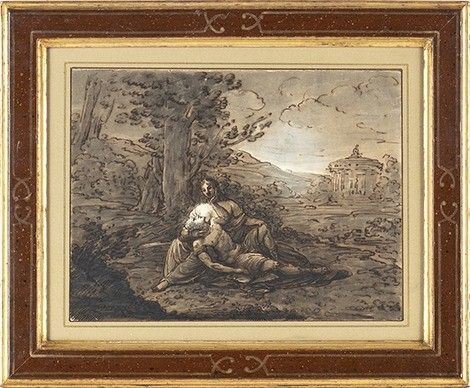 FELICE GIANI (San Sebastiano Curone, 1758 - Roma, 1823) - Rinaldo e Armida innamorati...