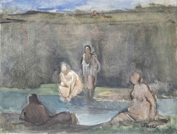 AMERIGO BARTOLI NATINGUERRA : Le donne al bagno, 1966...  - Asta ARTE MODERNA E CONTEMPORANEA DAL XIX AL XXI SECOLO Con una sezione dedicata all’arte a Roma tra le due guerre - Bertolami Fine Art - Casa d'Aste