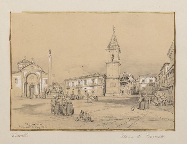 ACHILLE VIANELLI
Porto Maurizio, 1803 - Benevento, 1894 : Piazza di Benevento...  - Auction ARTE MODERNA E CONTEMPORANEA DAL XIX AL XXI SECOLO Con una sezione dedicata all’arte a Roma tra le due guerre - Bertolami Fine Art - Casa d'Aste