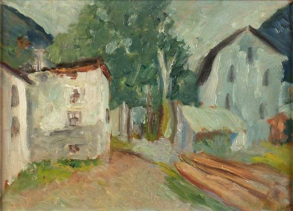 ALIGI SASSU : Campodolcino - La Casa del Ghelpa, 1930...  - Auction ARTE MODERNA E CONTEMPORANEA DAL XIX AL XXI SECOLO Con una sezione dedicata all’arte a Roma tra le due guerre - Bertolami Fine Art - Casa d'Aste