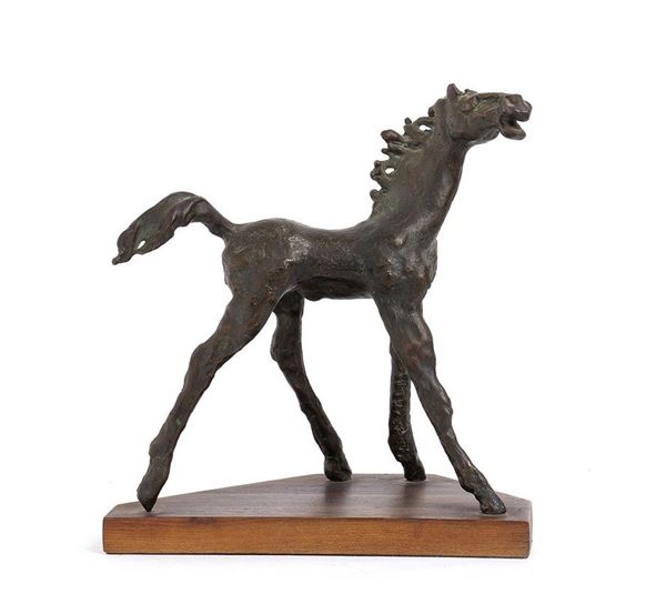 AUGUSTO MURER : Cavallo, 1975...  - Auction ARTE MODERNA E CONTEMPORANEA DAL XIX AL XXI SECOLO Con una sezione dedicata all’arte a Roma tra le due guerre - Bertolami Fine Art - Casa d'Aste