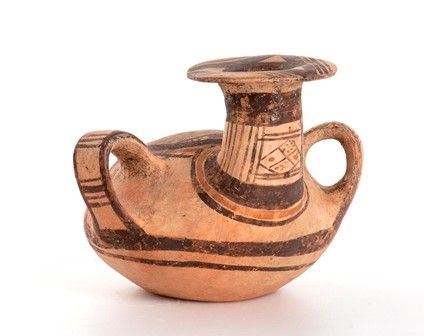 ASKOS DAUNIO BIANSATO
Subgeometrico Daunio II, 550-400 a.C....  - Asta Archeologia: dalla Preistoria al Medioevo con una selezione di letteratura archeologica. - Bertolami Fine Art - Casa d'Aste