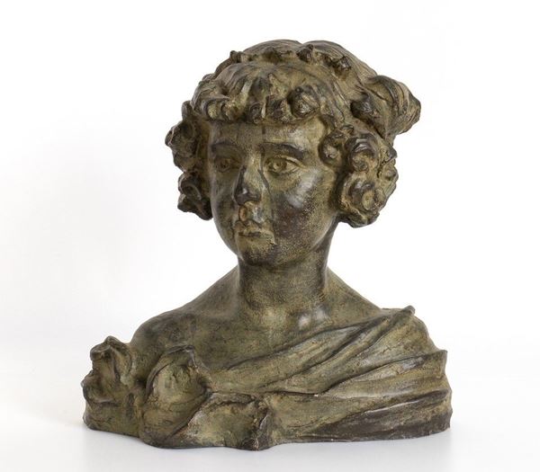 SCULTORE ANONIMO
Attivo nel XX Secolo : Busto di bambina, Inizio ‘900...  - Auction ARTE MODERNA E CONTEMPORANEA DAL XIX AL XXI SECOLO Con una sezione dedicata all’arte a Roma tra le due guerre - Bertolami Fine Art - Casa d'Aste