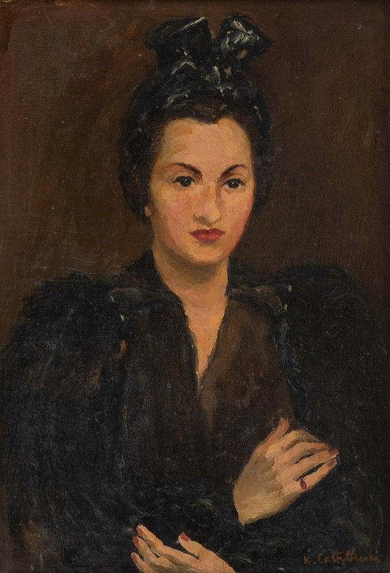 KATY CASTELLUCCI
Laglio, 1905 - Roma, 1985 : Ritratto di donna in pelliccia...  - Auction ARTE MODERNA E CONTEMPORANEA DAL XIX AL XXI SECOLO Con una sezione dedicata all’arte a Roma tra le due guerre - Bertolami Fine Art - Casa d'Aste