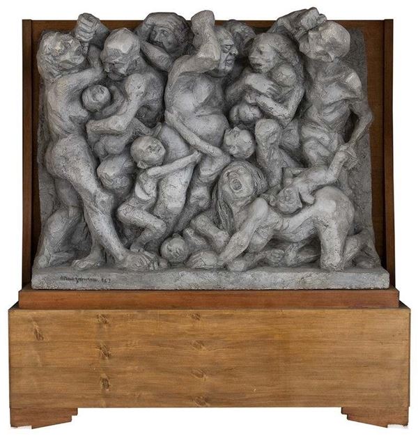 RENATO MARINO MAZZACURATI : Strage degli Innocenti, 1943...  - Auction ARTE MODERNA E CONTEMPORANEA DAL XIX AL XXI SECOLO Con una sezione dedicata all’arte a Roma tra le due guerre - Bertolami Fine Art - Casa d'Aste