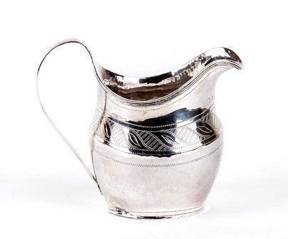 English Georgian sterling silver cream jug
