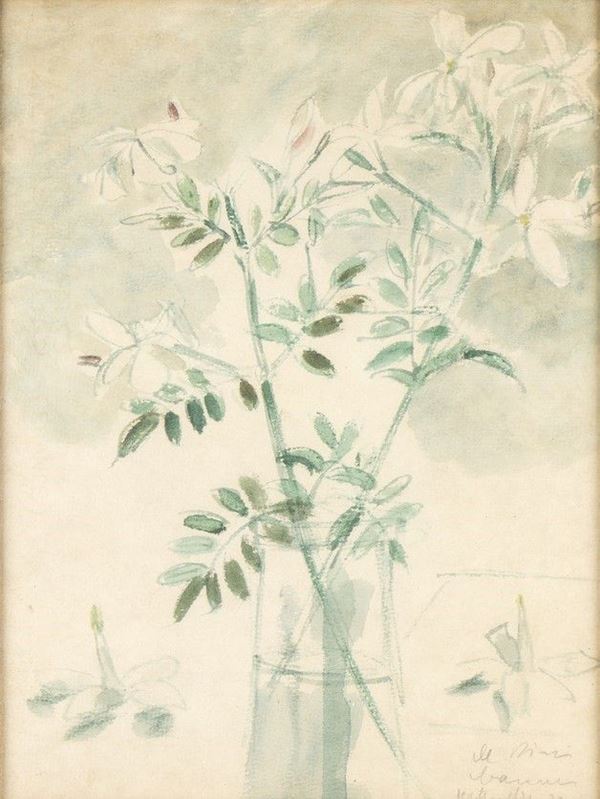 FILIPPO DE PISIS : Vaso di fiori, 1932...  - Auction ARTE MODERNA E CONTEMPORANEA DAL XIX AL XXI SECOLO Con una sezione dedicata all’arte a Roma tra le due guerre - Bertolami Fine Art - Casa d'Aste