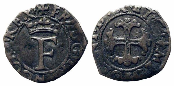 MILANO. Francesco I d'Angouleme (1515-1521) Trillina. Mi (0,97 g). Lettera F co...