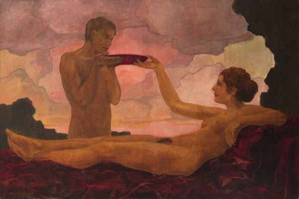 HEINZ AUERSWALD
Zschopau, 1891 - Gustrow, 1974 : Coppia al tramonto, 1921...  - Asta ARTE MODERNA E CONTEMPORANEA DAL XIX AL XXI SECOLO Con una sezione dedicata all’arte a Roma tra le due guerre - Bertolami Fine Art - Casa d'Aste