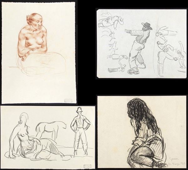 ROMANO DAZZI
Roma, 1905 - La Lima, 1976 : Quattro disegni con studio di Figure, 1919...  - Auction ARTE MODERNA E CONTEMPORANEA DAL XIX AL XXI SECOLO Con una sezione dedicata all’arte a Roma tra le due guerre - Bertolami Fine Art - Casa d'Aste