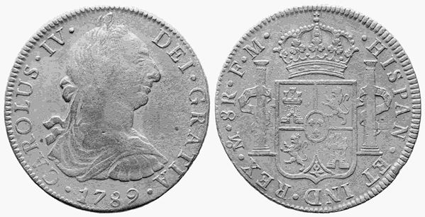 MESSICO. Carlo IV di Borbone (1788-1808). 8 reales 1789 FM (con raffigurato il ...