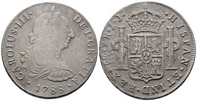 Carlo III di Borbone, Moneta da 8 reales 1788
