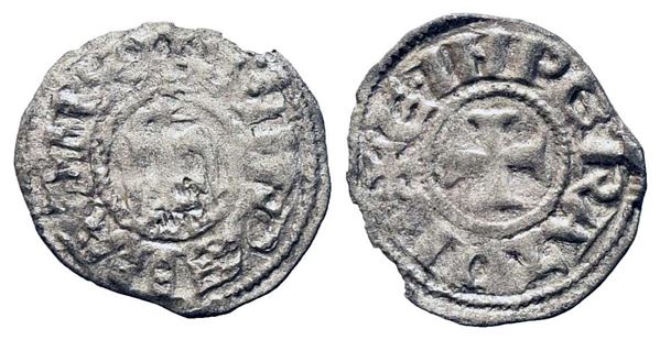 MESSINA. Regno di Sicilia. Enrico VI (1194-1197). Mezzo Denaro. Mi (0,29 g). +....