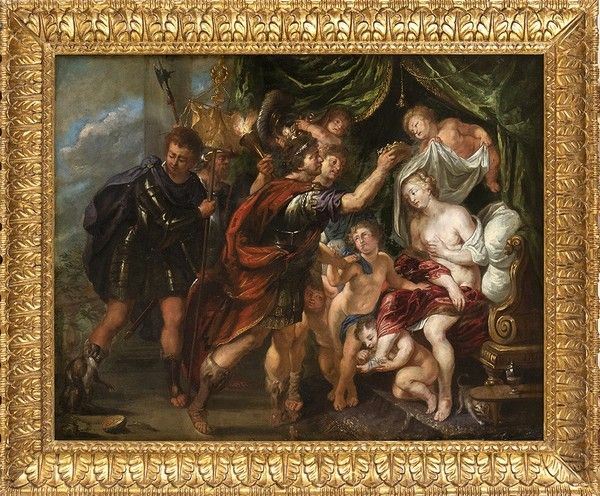 Peter Paul Rubens : Alessandro Magno incorona la sua sposa Rossana...  - Asta Dipinti, disegni e sculture dal XV al XIX secolo. - Bertolami Fine Art - Casa d'Aste