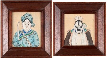 DUE MEZZOBUSTI DI ATTORI DELL'OPERA DI PECHINO
Cina, XX secolo...  - Auction Arte Asiatica e Tribale - Bertolami Fine Art - Casa d'Aste