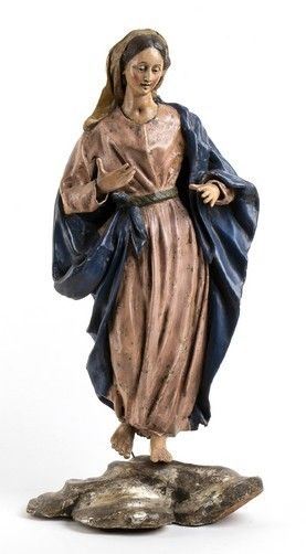 Scuola napoletana, XVIII secolo : Madonna...  - Auction Dipinti, disegni e sculture dal XV al XIX secolo. - Bertolami Fine Art - Casa d'Aste