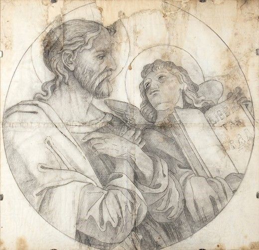 SCUOLA CENTRO-ITALIANA, PRIMA META' DEL XVII SECOLO - San Matteo con l'angelo...