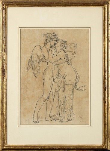Artista neoclassico, XIX secolo - Amore e Psiche...