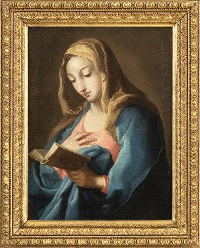 BOTTEGA DI POMPEO BATONI (Lucca, 1708 - Roma, 1787) - La Vergine che legge...