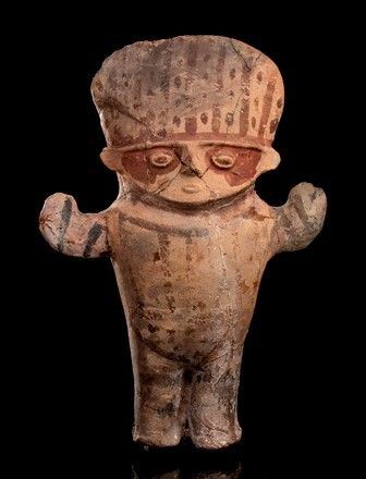 FIGURA ANTROPOMORFA IN CERAMICA DIPINTA, COCHIMILCO
Perù, cultura Chancay...