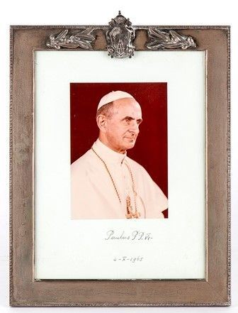 Papa PAOLO VI - Giovanni Battista Enrico Antonio Maria Montini (Concesio, 26 se...  - Asta Maria Pia e Amintore Fanfani: Memorabilia, Onorificenze, Fashion&Luxury, Opere e Oggetti d'Arte, Arredi. - Bertolami Fine Art - Casa d'Aste