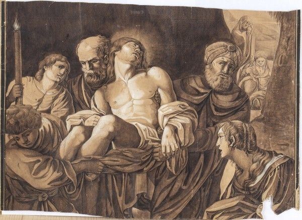 Deposizione di Cristo nel sepolcro...  - Auction Dipinti, disegni e sculture dal XV al XIX secolo. - Bertolami Fine Art - Casa d'Aste