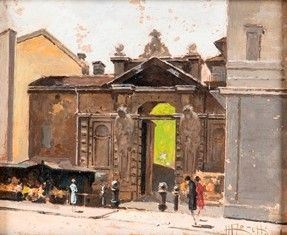 ANTONIO MORETTI (Milano, 1881 - Roma, 1965) - Paesaggio...