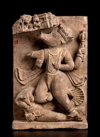 RILIEVO IN PIETRA CON VARAHA
India centrale, X-XI secolo (?)...  - Asta Arte Asiatica e Tribale - Bertolami Fine Art - Casa d'Aste