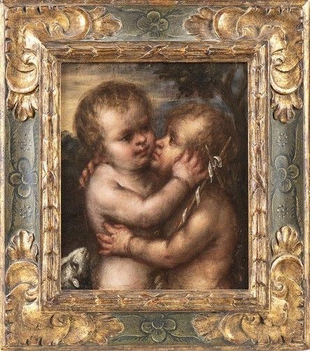 AMBITO DI CARLO FRANCESCO NUVOLONE (Milano, 1609 - 1661) - Gesù e San Giovannino...