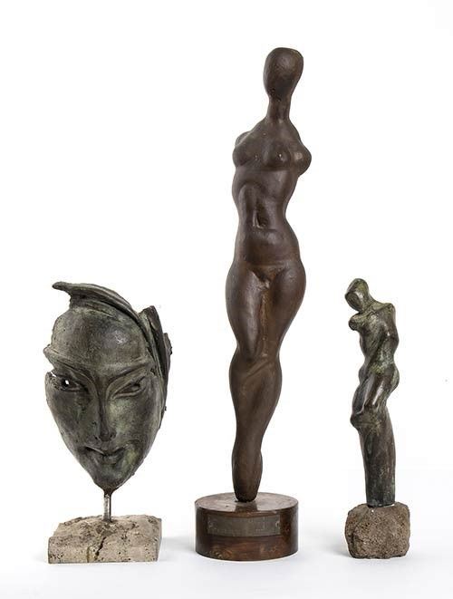 ENZO SCATRAGLI (Castiglion Fiorentino, 1949) : 1. Figura femminile, 1988
2. Volto di donna, 1992
3. Figura femminile. ...  - Auction MARIA PIA E AMINTORE FANFANI - Bertolami Fine Art - Casa d'Aste