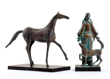 GIUSEPPE MACR&#204; (Roccella Ionica, 1913 - Roma, 1991) : 1. Cavallino
2. San Francesco e il Lupo...  - Auction MARIA PIA E AMINTORE FANFANI - Bertolami Fine Art - Casa d'Aste