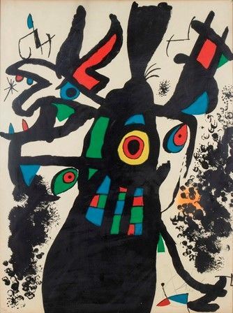 JOAN MIR&#211; (Barcellona, 1893 - Palma di Maiorca, 1983) : Montroig 3, 1974...  - Asta MARIA PIA E AMINTORE FANFANI - Bertolami Fine Art - Casa d'Aste