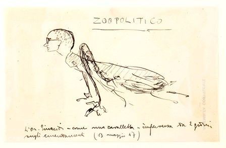 FANFANI, Amintore - Vignette e disegni - anni '40 - (Pieve Santo Stefano, 6 feb...